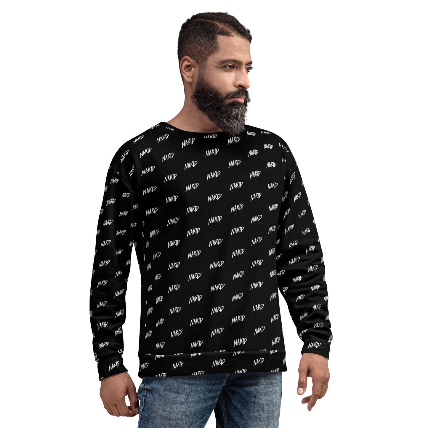“NAKID" ALL OVER - The Rebel's Unisex Sweatshirt