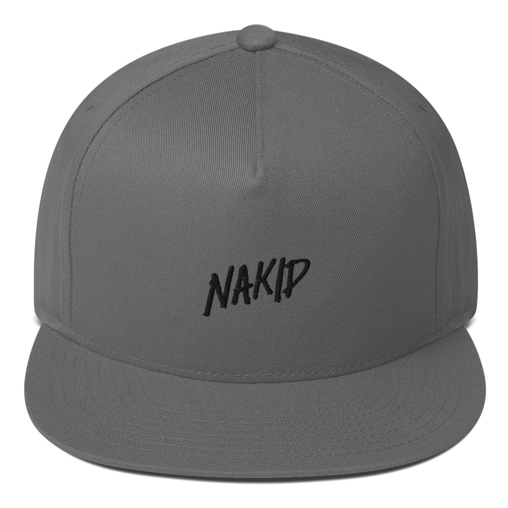 “NAKID" Logo Flat Bill Hat