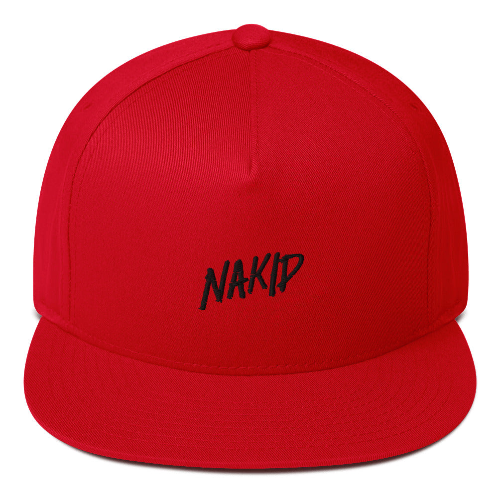 “NAKID" Logo Flat Bill Hat