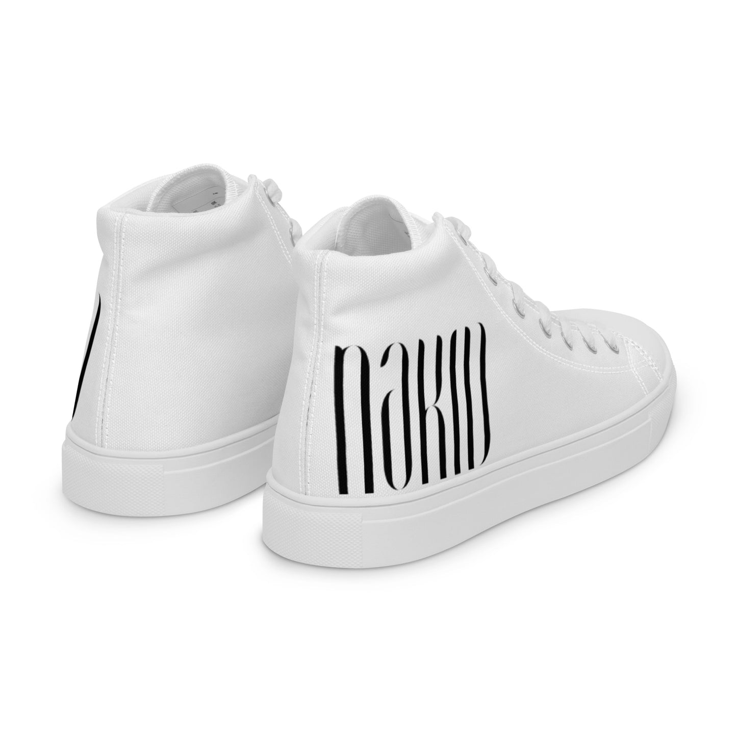 ‘NAKID’ Brand Logo – Men’s High Top Canvas Shoes